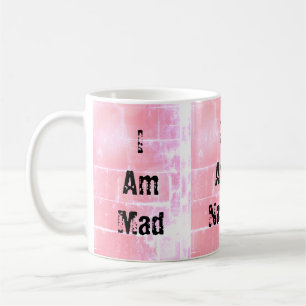 Text mit Selbstausdruck rustikales rosa Hintergrun Kaffeetasse