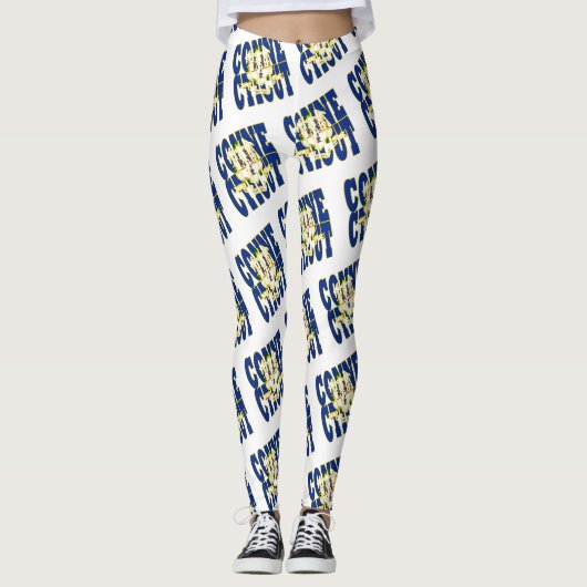 Text-Muster für die Kontextstatusflagge Leggings (Vorderseite)