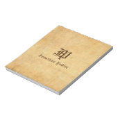 Text-Name für Monogramm-Editor Notizblock (Rotiert)