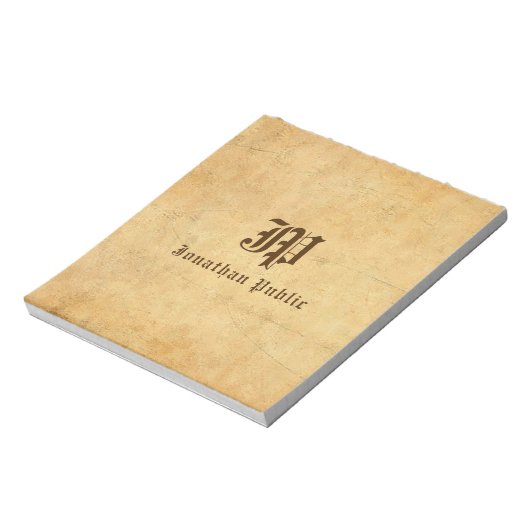 Text-Name für Monogramm-Editor Notizblock (Rotiert)