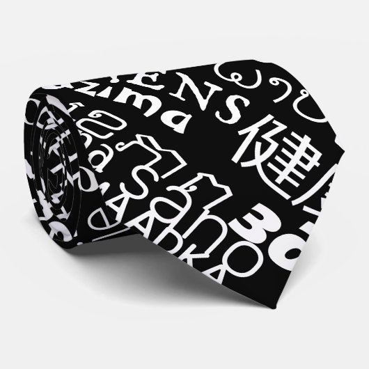 Text-Neck-Tie-Multi-Sprache - Ihre Farben Krawatte (Gerollt)