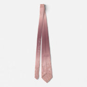 Text Neck Tie Rose Gold Blush Glitzer Sparkone Krawatte (Rückseite)