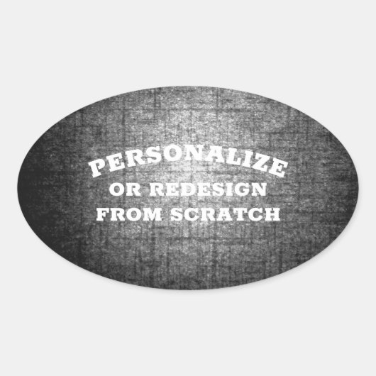 Text oder Design hier - Erstellen Sie eine benutze Ovaler Aufkleber (Vorderseite)