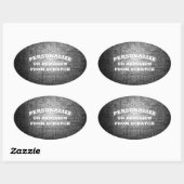 Text oder Design hier - Erstellen Sie eine benutze Ovaler Aufkleber (Blatt)