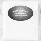 Text oder Design hier - Erstellen Sie eine benutze Ovaler Aufkleber (Tasche)