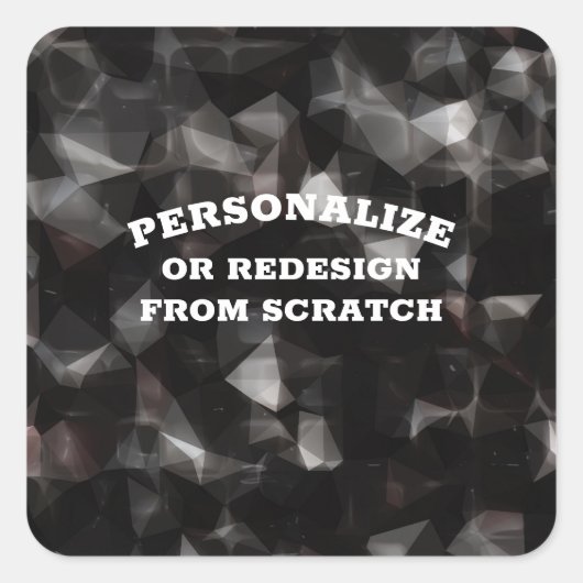 Text oder Design hier - Erstellen Sie eine benutze Quadratischer Aufkleber (Vorderseite)