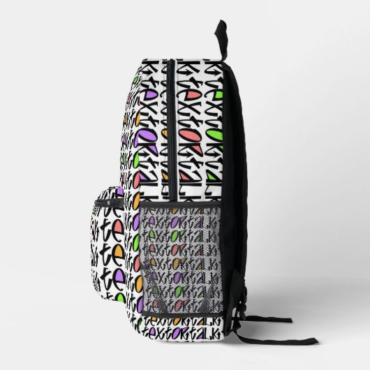 Text oder Vortrag Bedruckter Rucksack (Rechts)