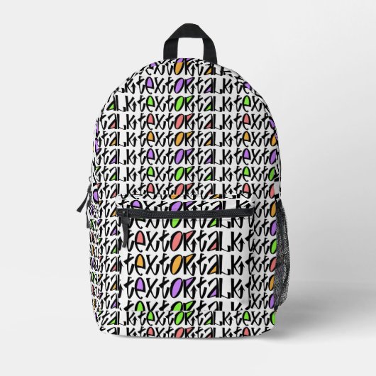 Text oder Vortrag Bedruckter Rucksack (Vorderseite)