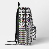 Text oder Vortrag Bedruckter Rucksack (Links)