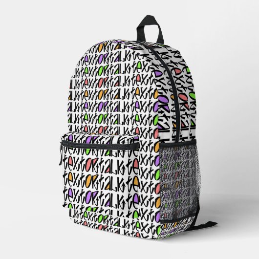 Text oder Vortrag Bedruckter Rucksack (Rückseitige Ecke Rechts)
