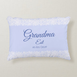 Text Oma est Großmutter Baby Blue ändern Dekokissen