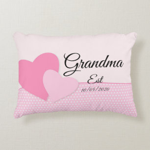 Text Oma est Großmutter Baby Pink ändern Dekokissen