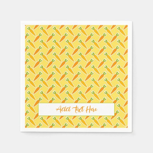 TEXT Ostersonnige Karotten Ei Hunt Frühlingsgarten Serviette (Vorderseite)