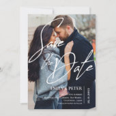 Text-Overlay 2 Fotos Hochzeitssache Speichern der Save The Date (Vorderseite)