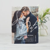Text-Overlay 2 Fotos Hochzeitssache Speichern der Save The Date (Stehend Vorderseite)