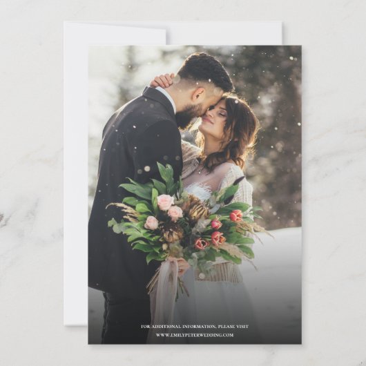 Text-Overlay 2 Fotos Hochzeitssache Speichern der Save The Date (Rückseite)