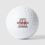 Text Overlay Happy Rentirement Oma Monogram Golfball (Vorderseite)