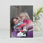 Text-Overlay Schnee Weihnachts-Foto Feiertagskarte (Stehend Vorderseite)