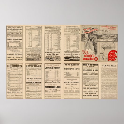Text Page Chesapeake und Ohio Ry Poster (Vorne)
