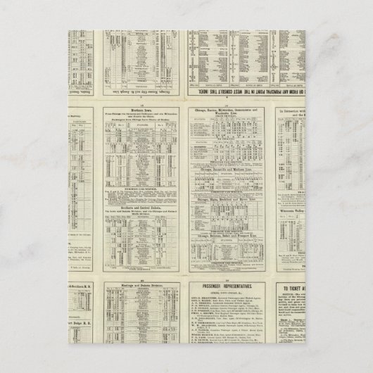 Text Page Chicago Milwaukee und St Paul Railway Postkarte (Vorderseite)