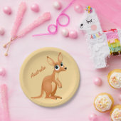 Text-Papier-Teller des niedlichen Kängurus Pappteller (Party)