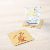 Text-Papier-Untersetzer des niedlichen Kängurus Untersetzer (Vor Ort)