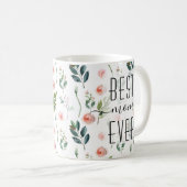 Text Peach floral Garden Mütter Day Kaffeetasse (VorderseiteRechts)