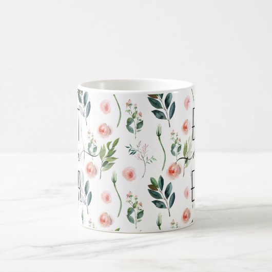 Text Peach floral Garden Mütter Day Kaffeetasse (Mittel)