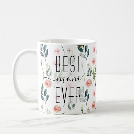 Text Peach floral Garden Mütter Day Kaffeetasse (Links)