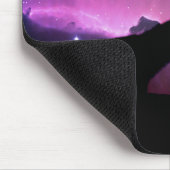 TEXT Pink, Lila & Schwarz/Sterne am Nachtwolf hinz Mousepad (Ecke)