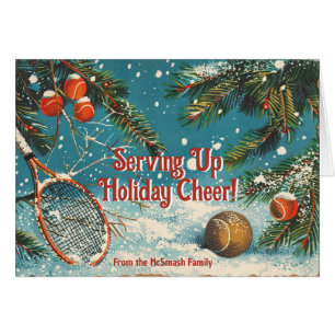 🎾 🎄 Text, Retro Tennis Tidings