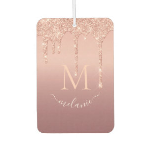 Text-Rose für Monogramm Autolufterfrischer