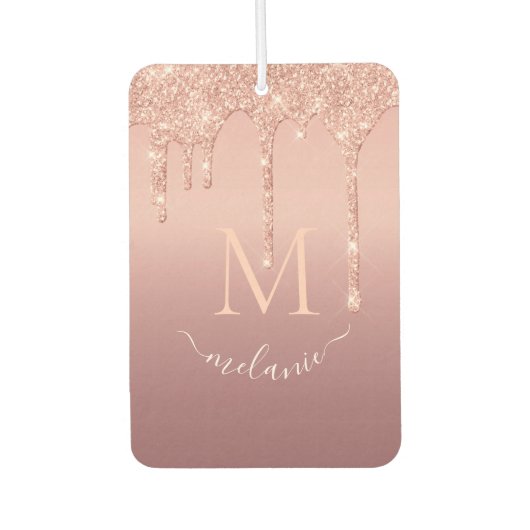 Text-Rose für Monogramm Autolufterfrischer (Vorderseite)