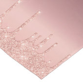 Text-Rose für Monogramm: Farbblindfarbiger Glitzer Kurzer Tischläufer (Ecke)