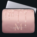 Text-Rose für Monogramm: Farbblindfarbiger Glitzer Laptopschutzhülle<br><div class="desc">Monogram Name Text Rose Gold Blush Glitzer Sparkle Personalisiert Geburtstag - Geburtstag oder Hochzeitsgeschenk / Beißig - Fügen Sie Ihren Brief / Name - Text oder Entfernen - Machen Sie Ihr Sondergeschenk - Neu vergrössern und verschieben oder entfernen und fügen Sie Text / Elemente mit Anpassungstool hinzu. Design von MIGNED....</div>