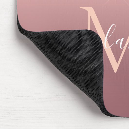 Text-Rose für Monogramm - Glitzer-Tropfen Mousepad (Ecke)