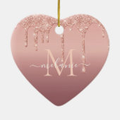 Text-Rose für Monogramm: Goldblindsparkett Keramik Ornament (Hinten)