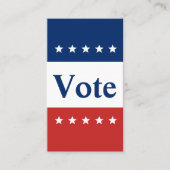 Text rot weiß und blau mit Sternen wählen Visitenkarte (Vorderseite)