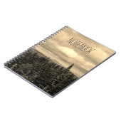 Text-Schablone| Sepia-Landschaft Notizblock (Linke Seite)