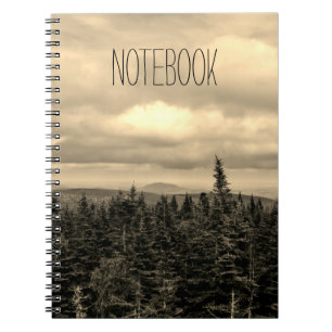 Text-Schablone  Sepia-Landschaft Notizblock
