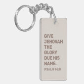 Text-Schlüsselanhänger 2025 - Psalm 96:8 | JW Schl Schlüsselanhänger (Vorderseite links)