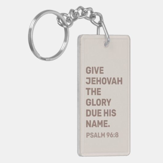 Text-Schlüsselanhänger 2025 - Psalm 96:8 | JW Schl Schlüsselanhänger (Vorderseite links)