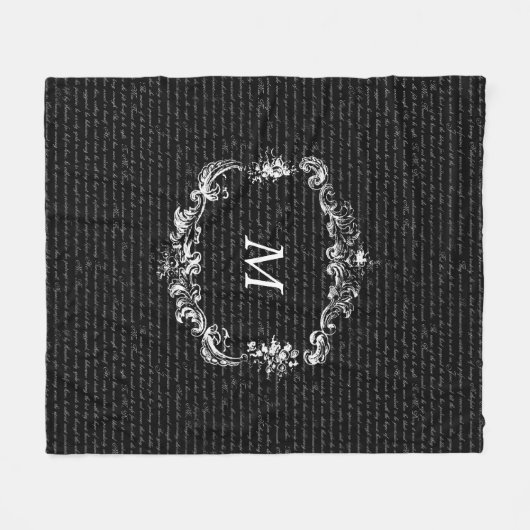 Text-Schwarz-personalisierte Fleece-Decke Janes Fleecedecke (Vorderseite (Horizontal))