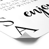 Text-Script-Minimal Mimosa-Bar-Zeichen Poster (Ecke)