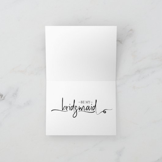 Text-Script wird meine Bridesmaid-Karte sein Dankeskarte (Innenseite)