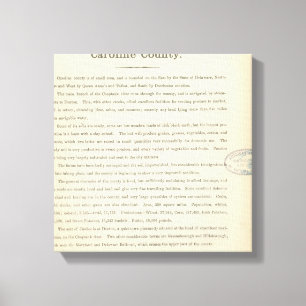 Text-Seite Caroline County Leinwanddruck
