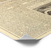 Text Seite der Landbeihilfe Norddakotas Poster (Ecke)