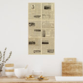 Text Seite der Landbeihilfe Norddakotas Poster (Küche)