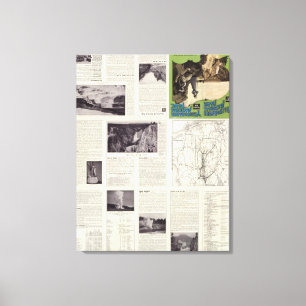 Text-Seite von Yellowstone Nationalpark Leinwanddruck