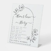 Text-Skript Unser Liebe-Story-Timeline-Pedestzeich Sockelschild (Vorderseite)